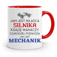 Kubek Czerwony Mechanika Jam Jest Władca Silnika Z Nadrukiem Ze Zdjęciem