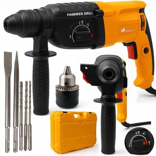 MŁOTOWIERTARKA WIERTARKA Z UDAREM MŁOT UDAROWY ZESTAW SDS + PLUS MOC na Arena.pl