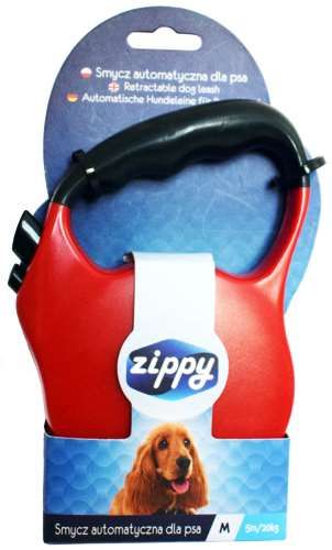 ZIPPY Smycz dla psa automat basic czerwona M na Arena.pl