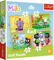 PUZZLE 4W1 POZNAJ MILO I JEGO PRZYJACIÓŁ 34654