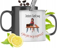 Kubek Magiczny Dla Szefowej Zmieniający Kolor Z Nadrukiem Ze Zdjęciem