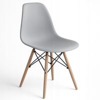 KRZESŁO MIA SKANDYNAWSKIE FOTEL KUCHNIA JADALNIA BIURO SALON SZARE