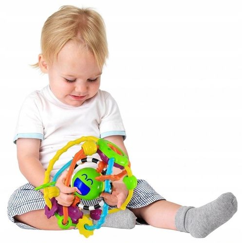 Dumel KULA SENSORYCZNA PRZESUWANE ELEMENTY grzechotka ruchome koraliki 6m+ na Arena.pl