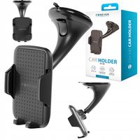 Uchwyt samochodowy na szybę Forever Czarny na Telefon mocny Uniwersalny