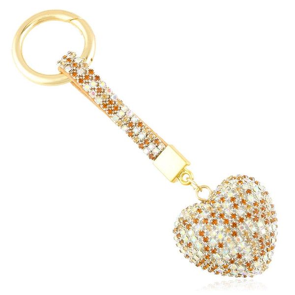 Brelok kryształowe serce brązowe zdjęcie 1