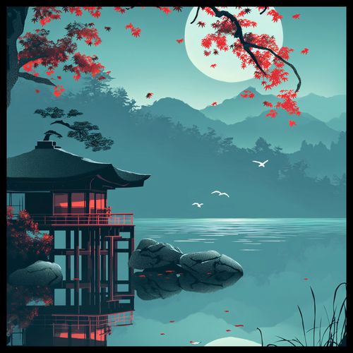 Plakat 50x50cm Japoński Pawilon na Arena.pl