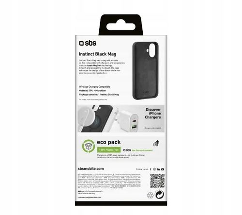 Etui plecki SBS Instinct MagSafe Czarne do Apple iPhone 16 Plus na Arena.pl