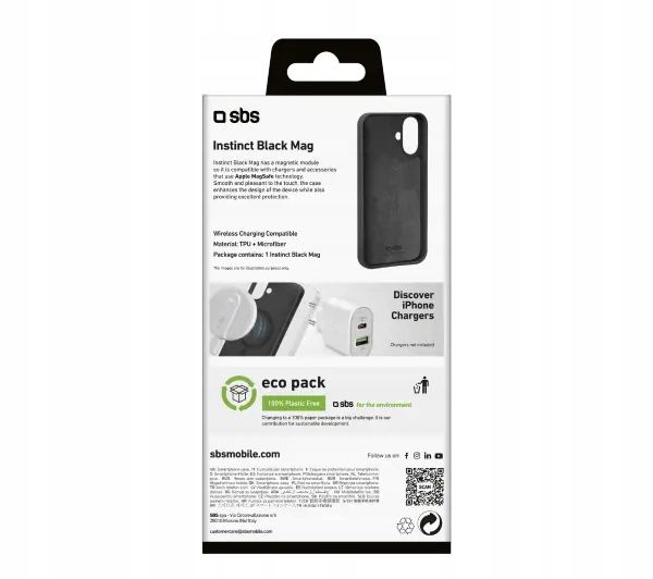 Etui plecki SBS Instinct MagSafe Czarne do Apple iPhone 16 Plus zdjęcie 4