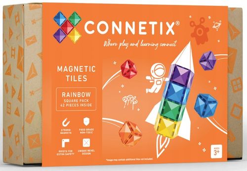 KLOCKI MAGNETYCZNE KREATYWNE 42 EL RAINBOW SQUARE PACK CONNETIX na Arena.pl