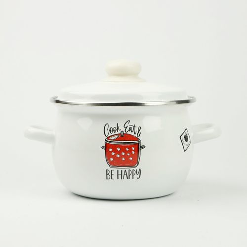 ZESTAW 4 GARNKÓW EMALIOWANYCH Z POKRYWAMI TRADYCYJNE GARNKI EMALIOWANE na Arena.pl