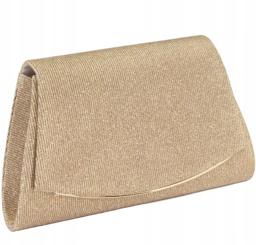 Złota Torebka Wieczorowa Kopertówka Wizytowa Mała Łańcuszek Elegancka na Arena.pl