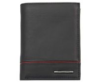 Portfel męski z lampasem Bellugio  czarno - czerwony