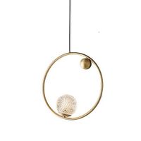 Lampa wisząca ring CGGRAN40 złoty pierścień do salonu ball