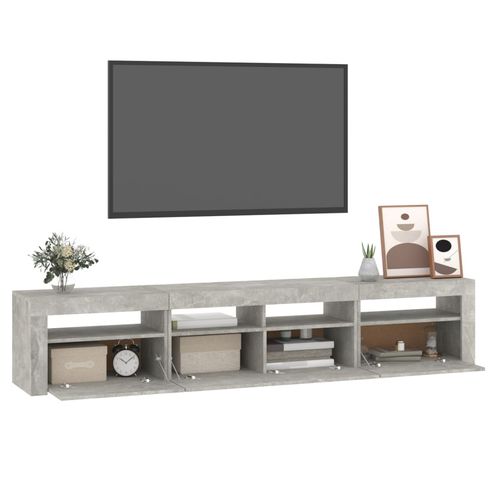 Szafka pod TV z oświetleniem LED, szarość betonu, 210x35x40 cm na Arena.pl