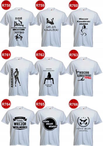 krawat KOSZULKA t-shirt na WIECZÓR KAWALERSKI na Arena.pl