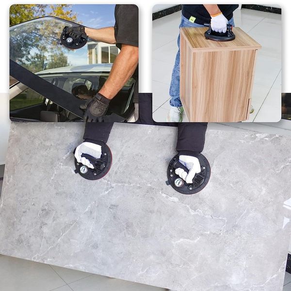 Przyssawka Próżniowa Uchwyt z Pompką i Manometrem do Płytek Glazury Szyb zdjęcie 3