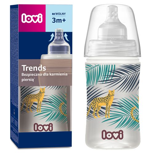 LOVI Butelka antykolkowa Jungle Vibes Trends aktywne ssanie 250ml 3m+ na Arena.pl