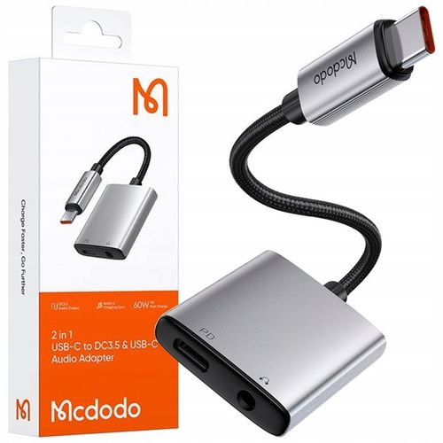 MCDODO ADAPTER USB-C MINI JACK 3,5MM PRZEJŚCIÓWKA KABEL AUX DO SAMSUNG DAC na Arena.pl