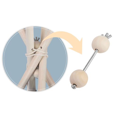 Namiot tipi dla dzieci ze światełkami Nukido - szary w gwiazdki na Arena.pl