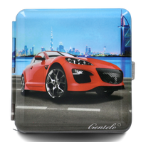 Papierośnica Metalowa z Czerwonym Autem Gentelo