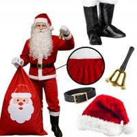 STRÓJ MIKOŁAJA KOSTIUM MIKOŁAJA ELEGANCKI 9EL PROFESJONALNY GRUBY