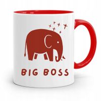 Kubek Czerwony Dla Szefa Big Boss Prezent Z Nadrukiem Ze Zdjęciem