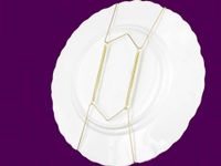 Zawiesie sprężynkowe - złote uchwyt pod talerze 22 cm.