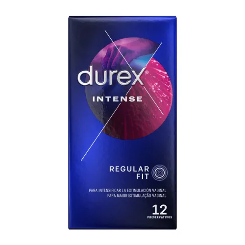 durex intense - prezerwatywy z żebrowaniem i wypustkami, 12 sztuk na Arena.pl