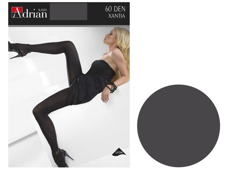 Rajstopy Adrian Xantia 60 den gładkie kryjące Fumo 2 zdjęcie 1