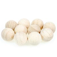 Drewniane korale kulki 14mm SUROWE BEZ OTWORU 10szt.