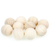 Drewniane korale kulki 14mm SUROWE BEZ OTWORU 10szt.