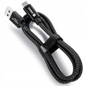 KABEL USB C 1M 60W PD QC SZYBKIE ŁADOWANIE MOCNY DO TELEFONU CZARNY DEKO