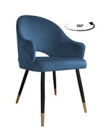 Krzesło obrotowe Velvet podstawa czarno-złota MG33