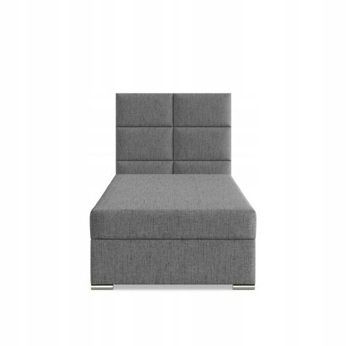 Łóżko Kontynentalne CALVI JEDNOOSOBOWE Tapicerowane Pojedyncze CIEMNY SZARY na Arena.pl