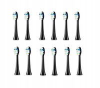 12 KOŃCÓWEK WKŁADÓW DO SZCZOTECZKI SONICZNEJ CZARNE DO SZCZOTECZEK OKRĄGŁA