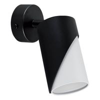 Lampa ścienna tuba Zebra 04212 Ideus do sypialni punktowa biała czarna