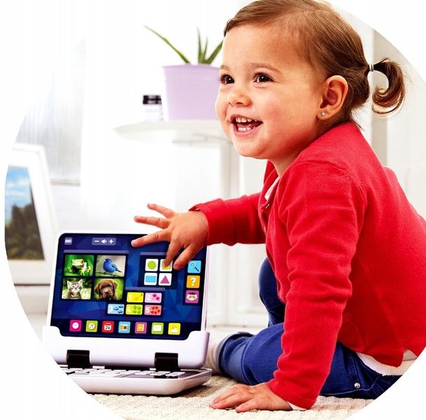 INTERAKTYWNY EDUKACYJNY LAPTOP TABLET 2W1- do nauki PO POLSKU 80 pytań+18 m zdjęcie 7