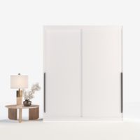 Szafa przesuwna ADAPTE 180 / 215 z półkami i drążkami - Biały mat