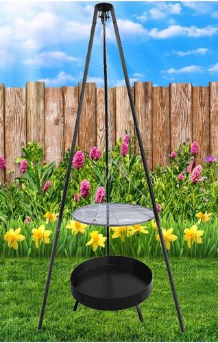 GRILL OGRODOWY WISZĄCY TRÓJNÓG PALENISKO WĘGLOWY 5 na Arena.pl