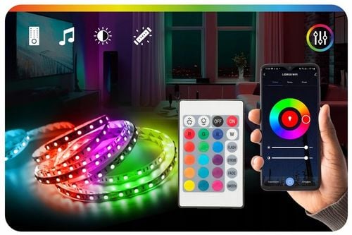 Taśma LED 6M RGB 5050 WiFi PILOT APLIKACJA TUYA ZESTAW MUZYKA TIMER na Arena.pl