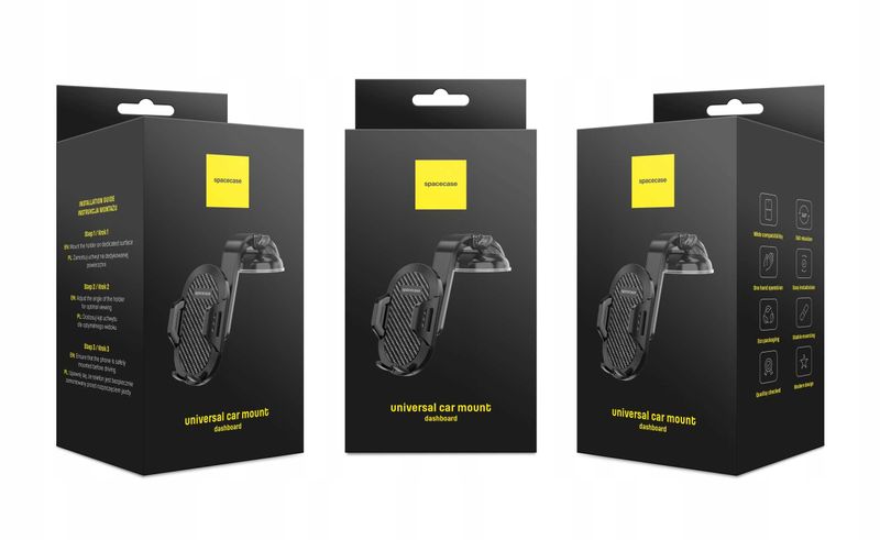 Spacecase Car Holder Sc15 Universal Dash Black zdjęcie 16