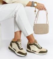 Zielone sneakersy na koturnie Chestnut 38