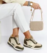 Zielone sneakersy na koturnie Chestnut 40