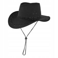 KAPELUSZ KOWBOJSKI KOWBOJA SZERYFA KOWBOJKI ZAMSZOWY CZARNY