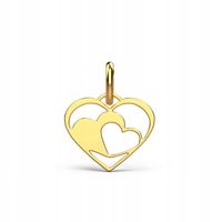 Złota Zawieszka Serce w Sercu pr.333