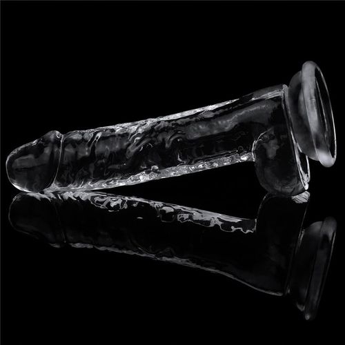 żelowe przezroczyste DILDO Z PRZYSSAWKĄ wodoodporne REALISTYCZNY penis 19cm na Arena.pl