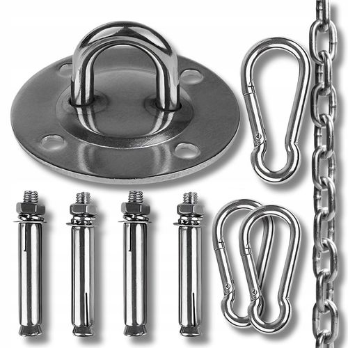 Akcesoria do mocowania huśtawek Uchwyt sufitowy +Karabińczyk +Łańcuch+Kotwy na Arena.pl