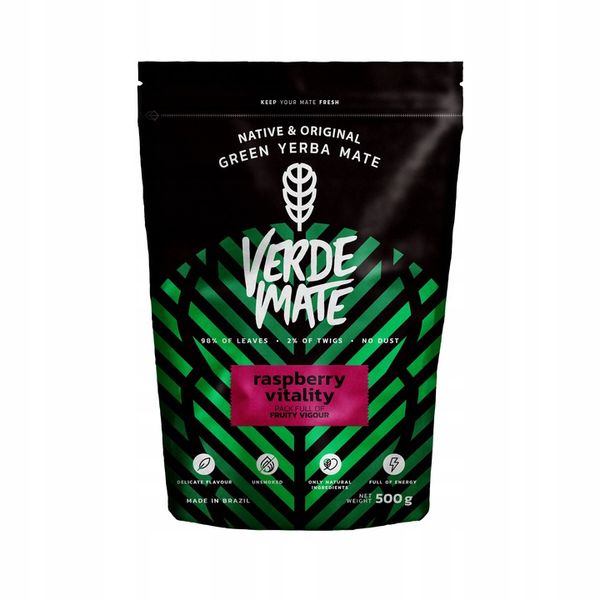 Yerba Verde Mate Green Raspberry Vitality 0,5kg zdjęcie 10