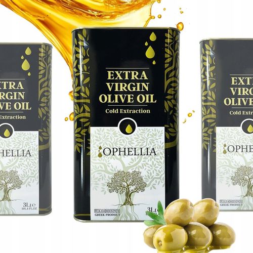 Oliwa z Oliwek Extra Virgin 3L Grecka Ophellia Premium Ekstrakcja na Zimno na Arena.pl