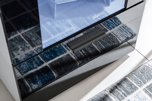 Pan Igiełka Meblościanka LED Czarny Biały Dąb Wotan 5 Elementów Salon na Arena.pl